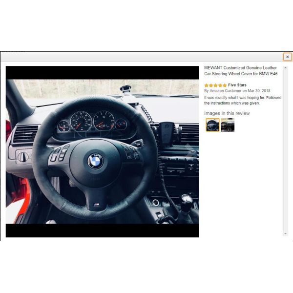 Leather Steering Wheel Wrap for BMW E36 E39 E46 E53 E60 E63 E64 E87 F10 E90 F87 F82 F12 F13