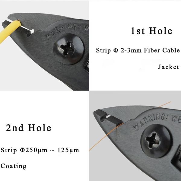 Jacket Fiber Optic Cable Strippers Drop Cable Stripper Machine Tool 2 Hole