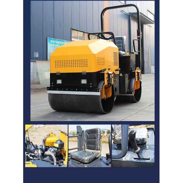 High Quality 2ton Min Double Drum Roller Vibratory Asphalt Road Roller Compactor for Road Paving