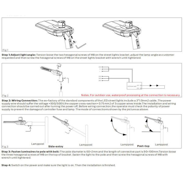 30W S3 LED Street Lamps with smart lighting IP66 160LPW 7 years guarantee