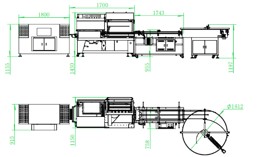 Precise Control Automatic Packaging Line Parameter Adjustment Packaging Production Line 1080Kg Capacity