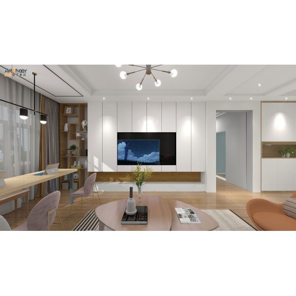 Modern Adjustable Height Extendable TV Cabinet Stand with Customized Size for Living Room