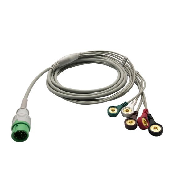 Comen 12pin Compatible Direct Connect ECG Cable With Lead Wires