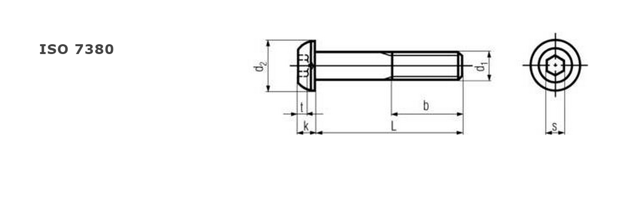 A2 A4 Socket Button Cap Customized Flat Head Machine Screw For Railway
