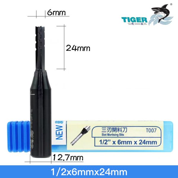 Three Blade 55HRC Tiger Bit Cnc Router Bit Straight Blade Woodworking Milling Cutter