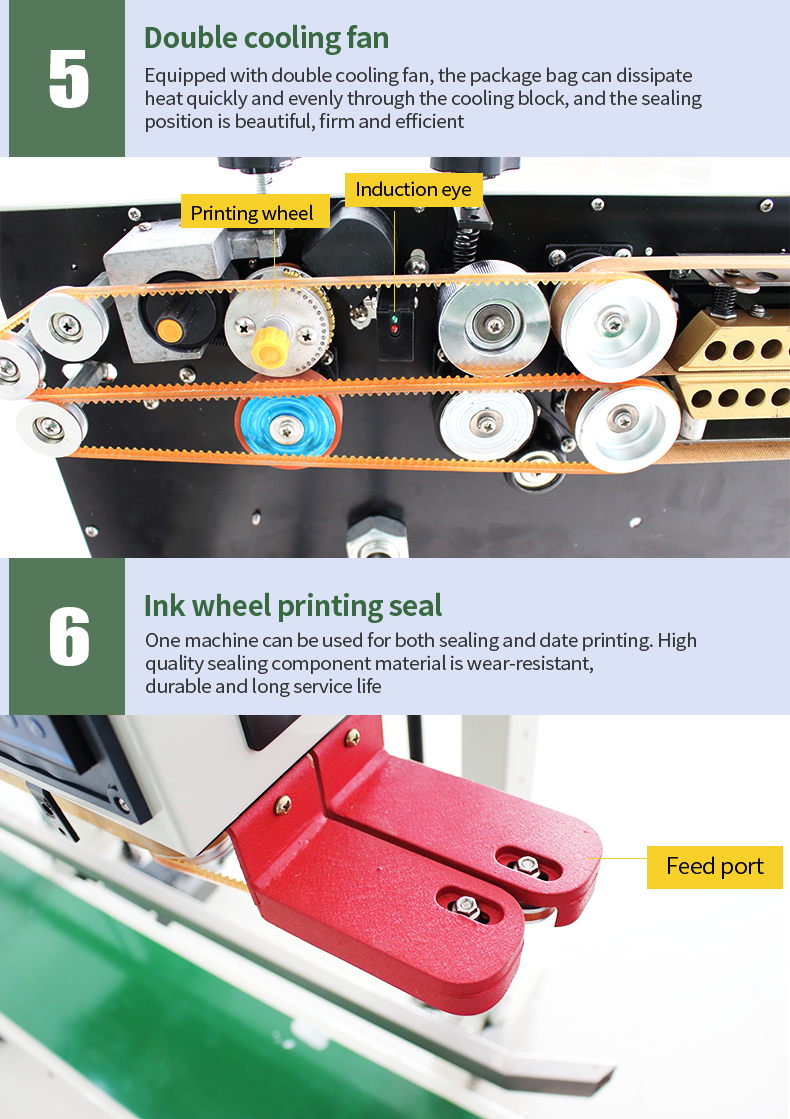 Electric Driven 40 KG Continuous Vertical Bag Sealing Machine Band Sealer