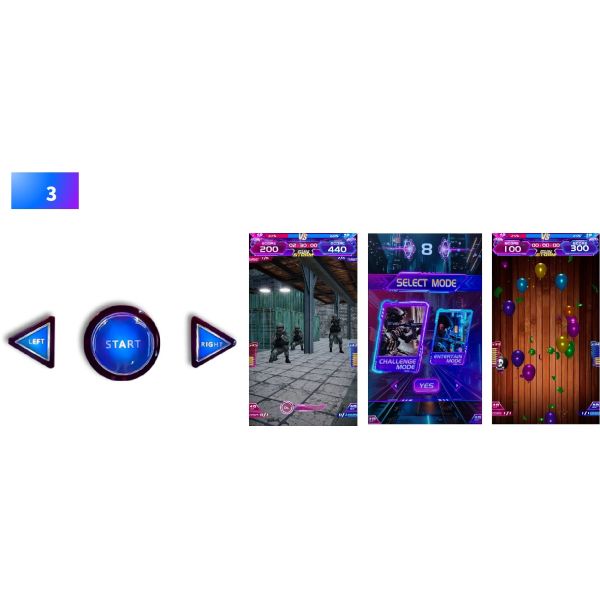 75" Arcade Style Shooting Games Integrated Cabinet Shooting Arcade