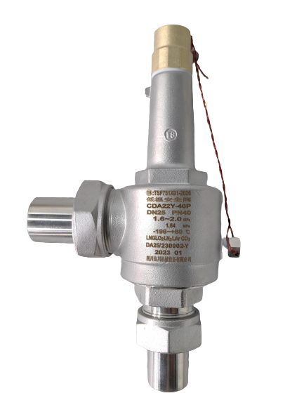 DN25 Spring Direct Acting Full Open Cryogenic Safety Valve -196~+80 ℃ For LNG/LOX/LN2/LAR/LCO2