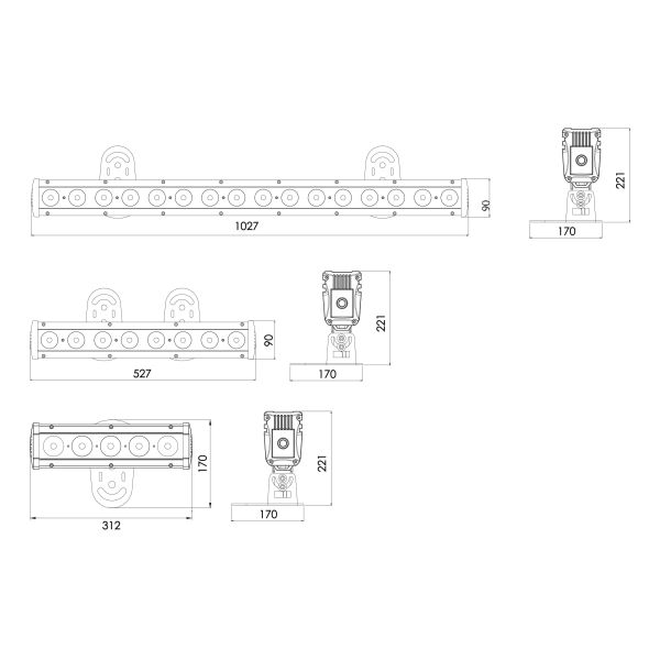 IP65 120W RGBW LED Architectural Lighting