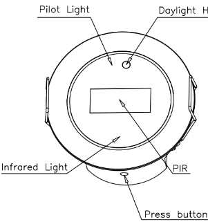 RS-485 Protocol Surface Mounted PIR Presence Detector With 4m Mounting Height