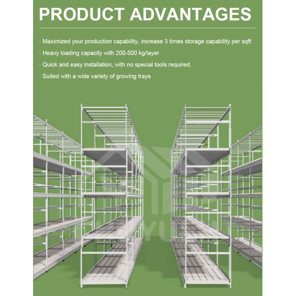 Multi-purpose Grow Racks Electrostatic Powder Coating Medium Duty Racking system