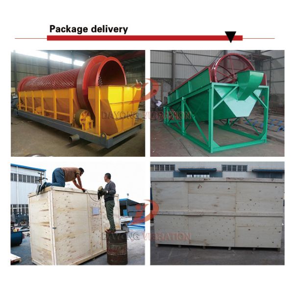 Easy Maintenance Limestone Drum Trommel Separator Screen With Belt Conveyor