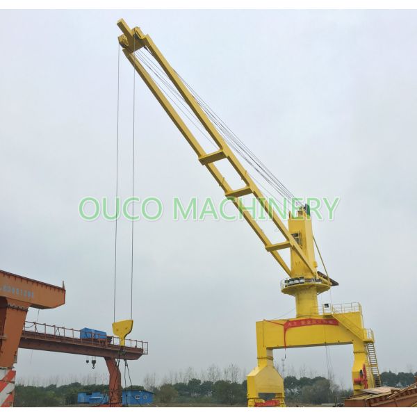 Floating 20t Mobile Rail Mounted 30M Marine Cranes