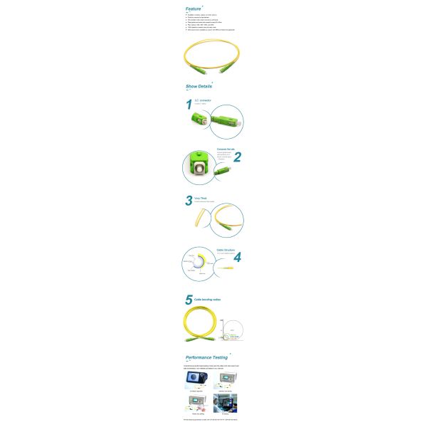 Simplex Fiber Optic Patch Cord Jumper FTTH Drop Cable
