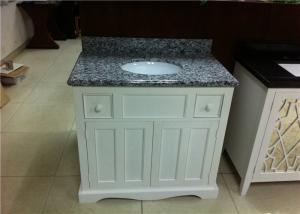 Quality 37&quot; Wood Bathroom Vanity Cabinet Polished Finish With Grey Granite Tops for sale