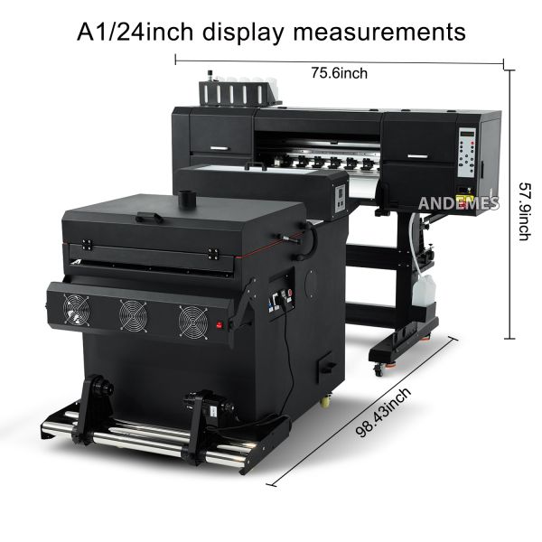 Dtf Transfer Printing Machine 2-Head I3200 Digital Inkjet Printer With 60cm Print Dimension
