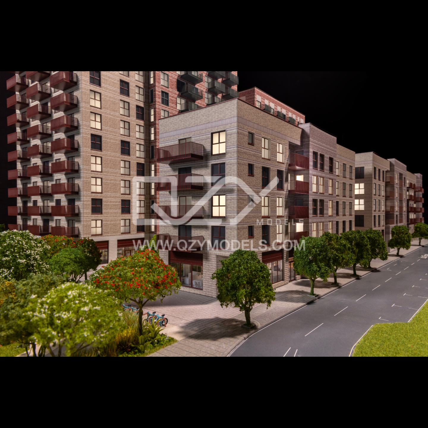 1:100 Scale Chelsea Architectural Model with Full Lighting and Handcrafted Details