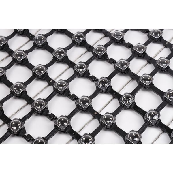 Durable Flexible LED Curtain Screen PC Material LED Mesh Display