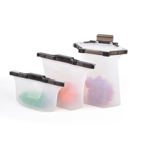 1.5L Sandwich Preservation Silicone Food Pouches Reusable Food Storage Bags