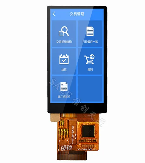 1.9 Inch IPS TFT LCD Display with 350 cd/m2 Brightness and SPI/RGB Interface