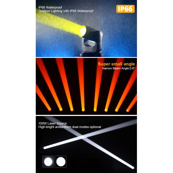 100W Stage Light With Laser Moving Head Lights Stage Effect Pattern Moving Head Light Beam for KTV