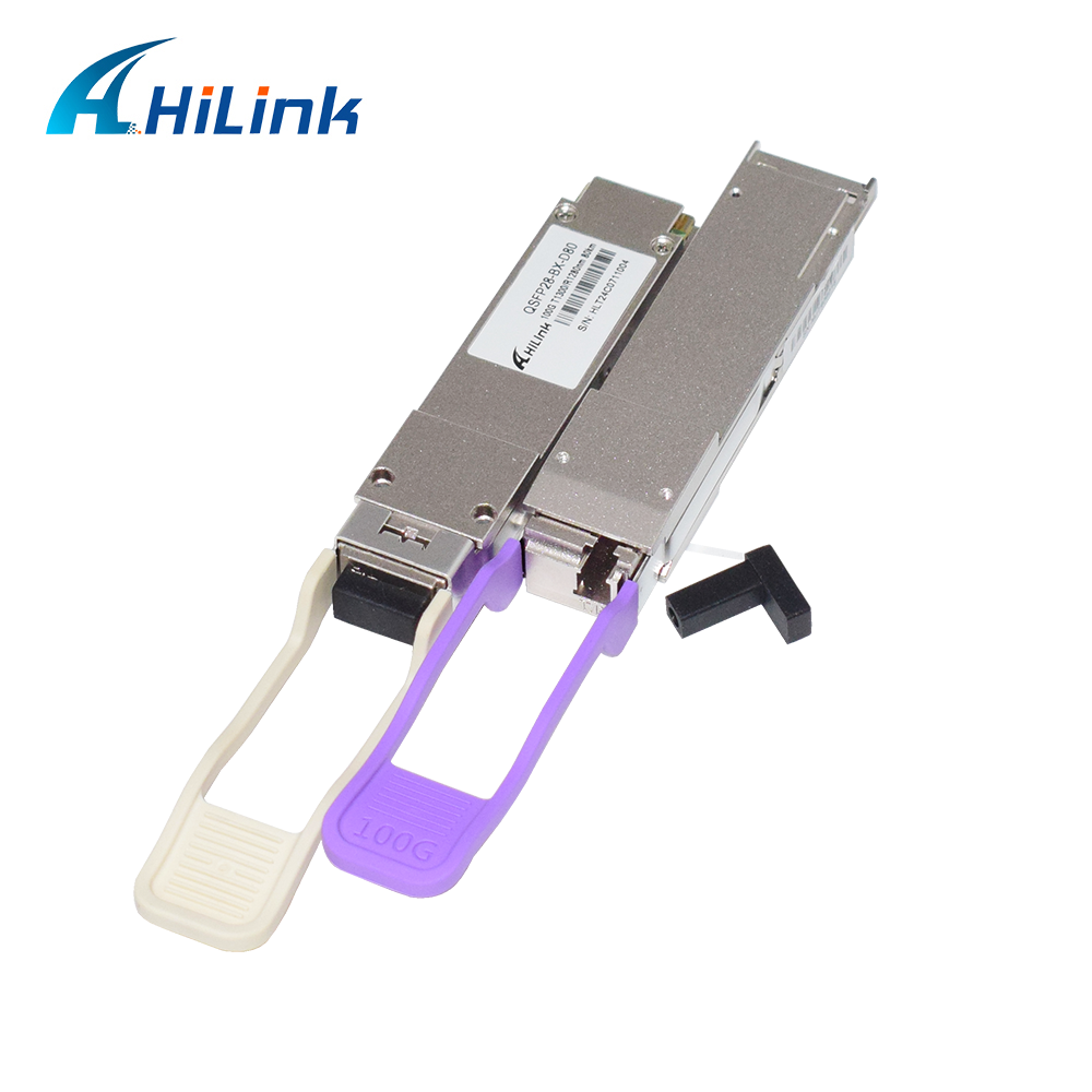 100Gb/s QSFP28 BiDi 80km Transceiver Hot Pluggable Simplex LC/UPC DOM Optical Transceiver Module