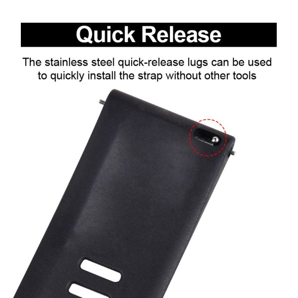 Quick Release TPU Rubber Watch Strap Band With Multi Colors
