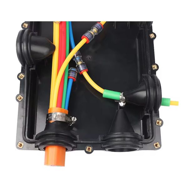 7 Holes TDC FTTH Micro Duct Distribution Microduct Closure For Fiber Optical Underground HDPE Tube Bundle Branch Use