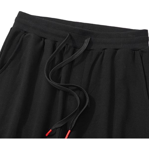 Customized Design 3D Embroidered Pattern Men's Sweatpants Vintage Style High Quality 100% Cotton Mid Waist Fleece Thickness