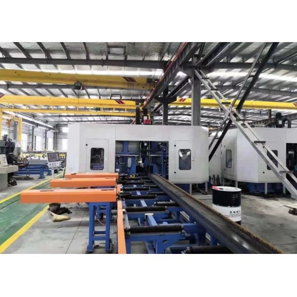 CNC Beam Drilling Machine BT40 Spindles 40mm Hole Diameter For Steel Structure Applications