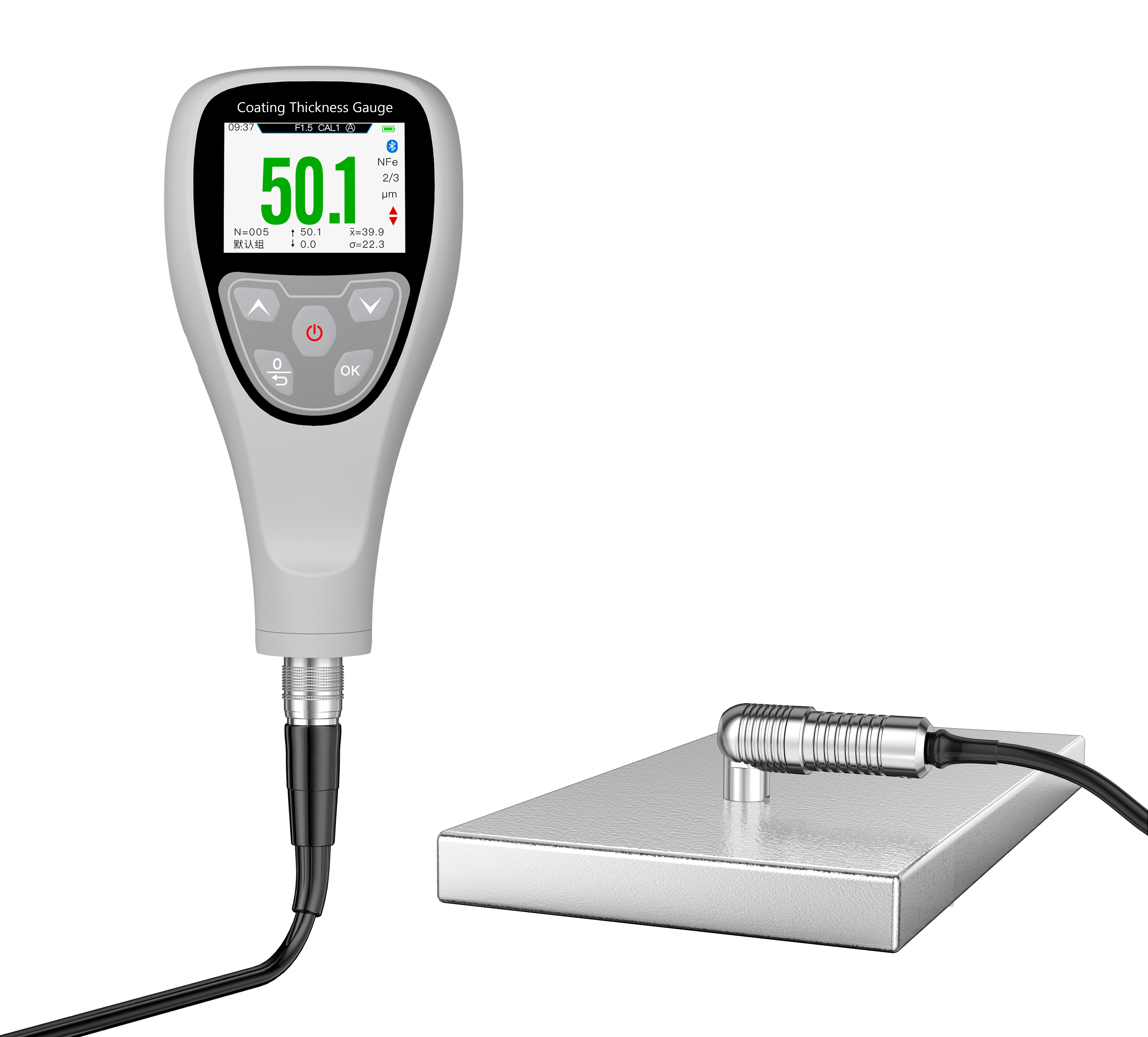 Pipe Surfaces Paint Gauge Thickness Meter With Rotating Probe For Fireproof Coatings