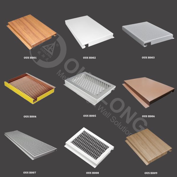 Length 600mm Acoustic Ceiling Tiles Aluminum Hook on ceiling Components and Solutions
