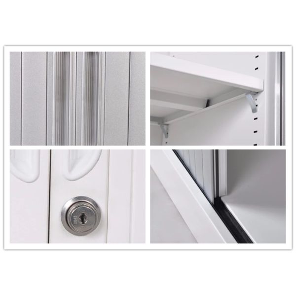 Office Tambour 2 Door Storage Cabinet With Lock