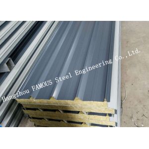 Recycled Usage Fire Resistant Rock Wool Sandwich Panels Easy Installation Roof