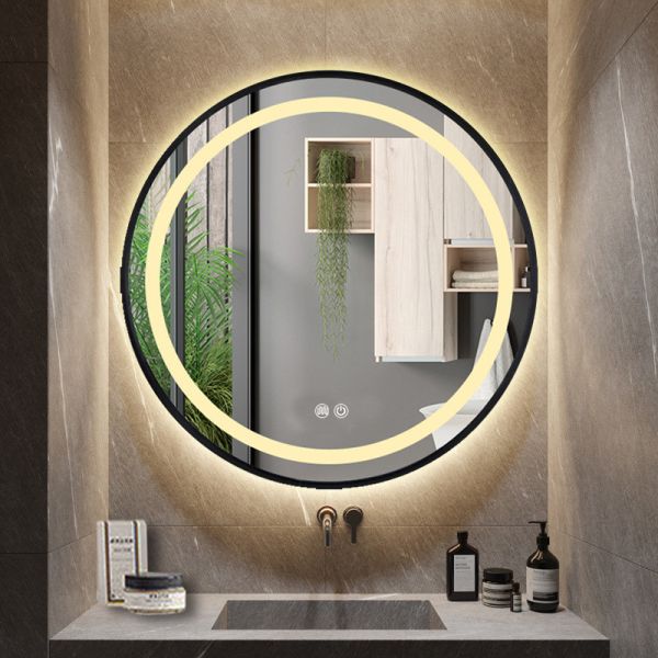 Lighted Wall Mounted LED Bathroom Mirror for Makeup with Adjustable Brightness
