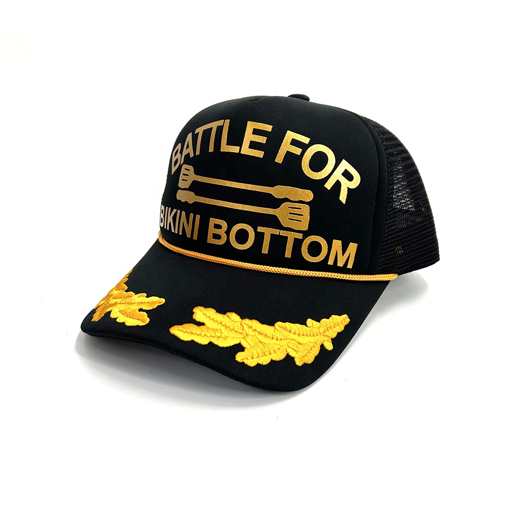 Printing Foam Custom Embroidery Trucker Hats Snapback Cap Breathable Structured Cap