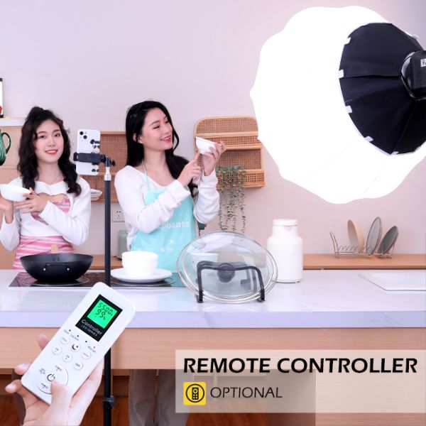 Black COB portable spotlight 100w dual color temperature suitable for live photography