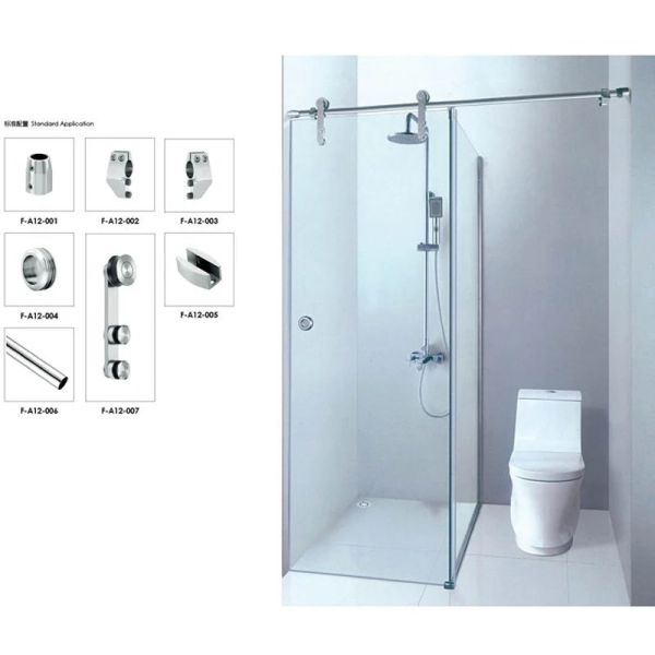 Rectangular Custom Multifunction Fitting Hardware Swing Door Safety Shower Room Doors