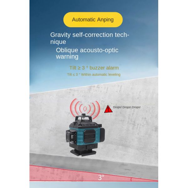 Advanced Dual-Line Green Laser Level Self-Leveling Professional Measuring Tool for Construction and DIY Projects