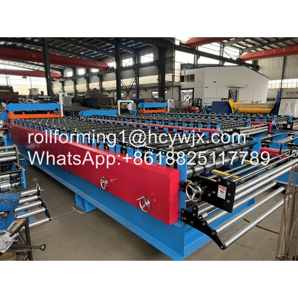 Roofing Sheet Ppgi Gi Double Layer Roll Forming Machine Iso