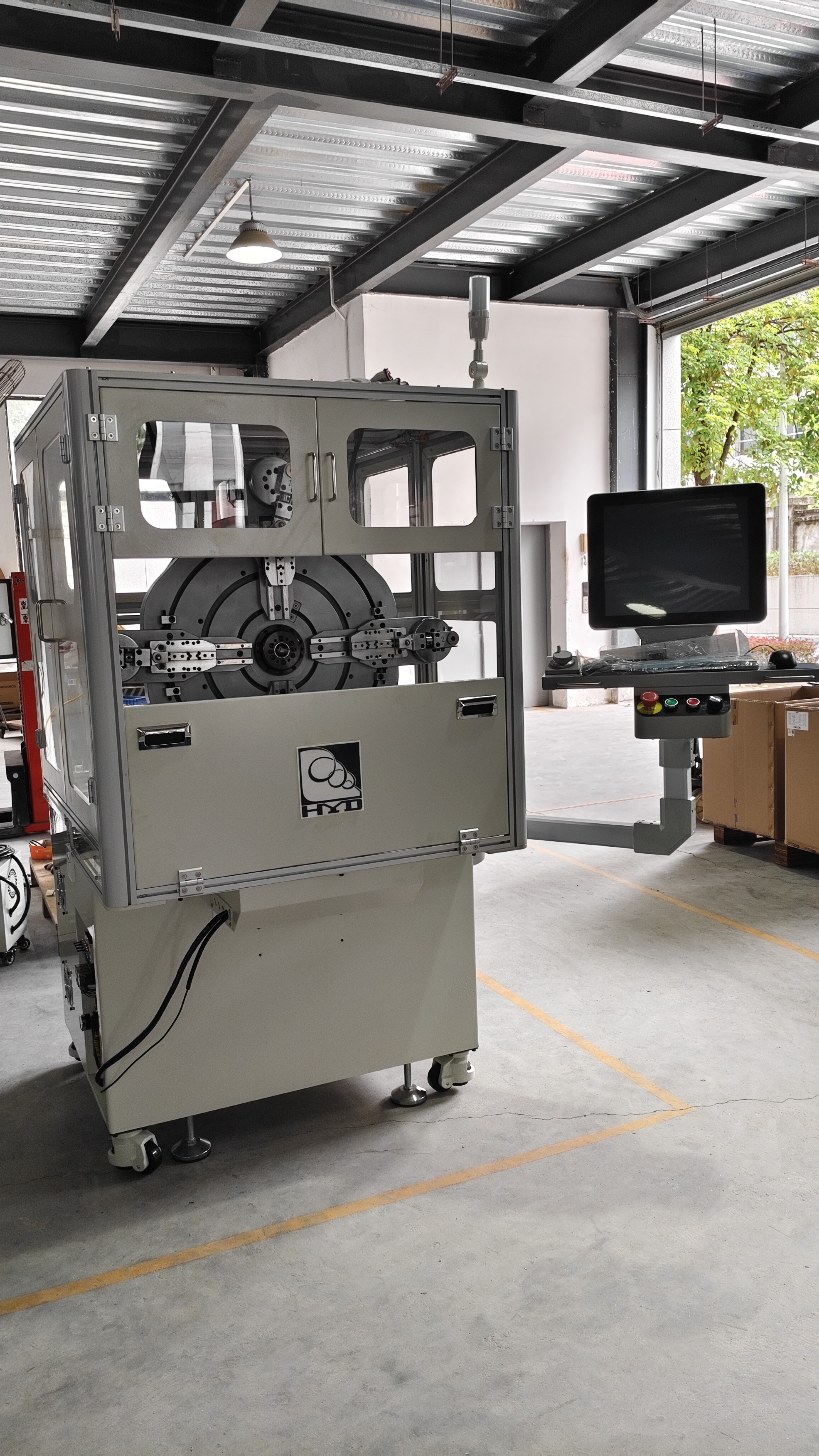 Customized 6-axis camless spring machine 380V Computerized Wire Bending Machine With 1.0 KW Cutter And Angle Rotor