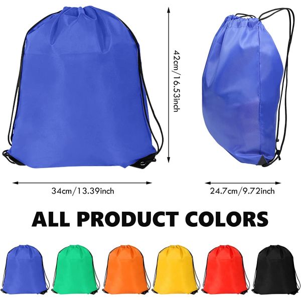 Soft Shockproof Drawstring Bag Backpack Black Gym Bulk Cinch Tote Sackpack