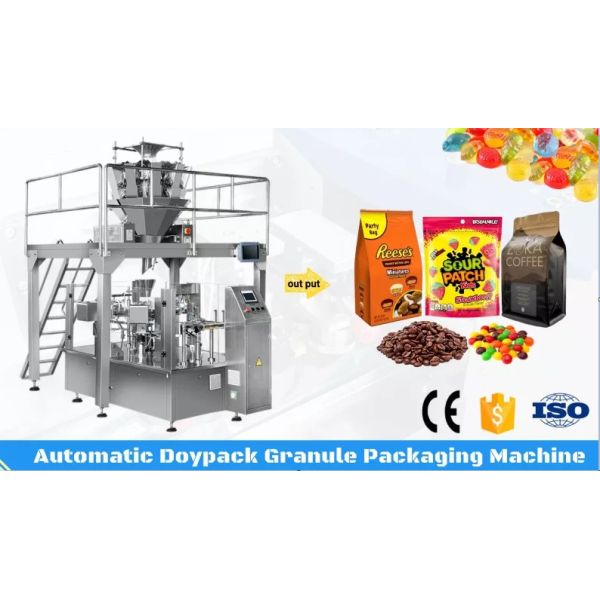 Automatic Zipper Doypack Packing Machine For Chocolate Bean