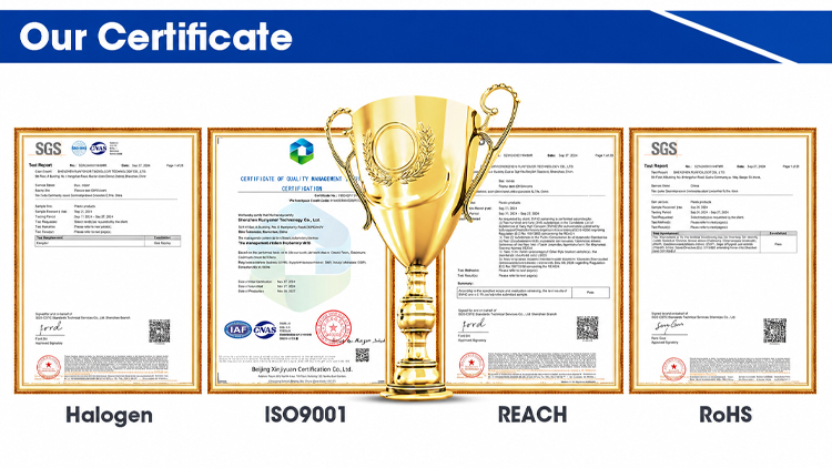 Quality certificates and compliance documentation