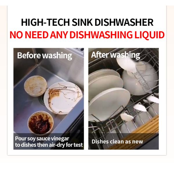 Fully Automatic Meeting Dishwasher Household Flume Integrated Embedded Small Intelligent Household Appliance Bowl Brush