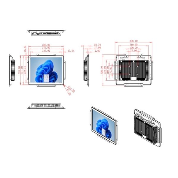 17-Inch Windows Touch Screen for Factory Automation and Security Systems