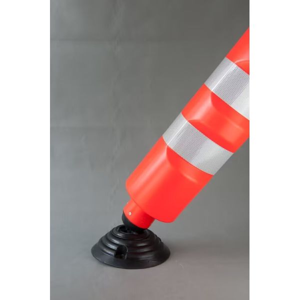 Chile Warning Spring Post 830mm Orange blue Flexible Traffic Bollard Reflective Road 1.7kgs Delineator Post for road construction diviner