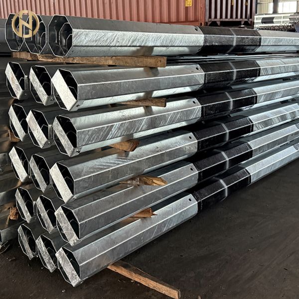Galvanized Octagonal Steel Utility Power Pole for Electrical Infrastructure