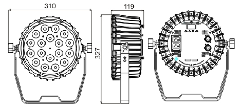 Compact Housing 18 LED Par Can Stage Lights