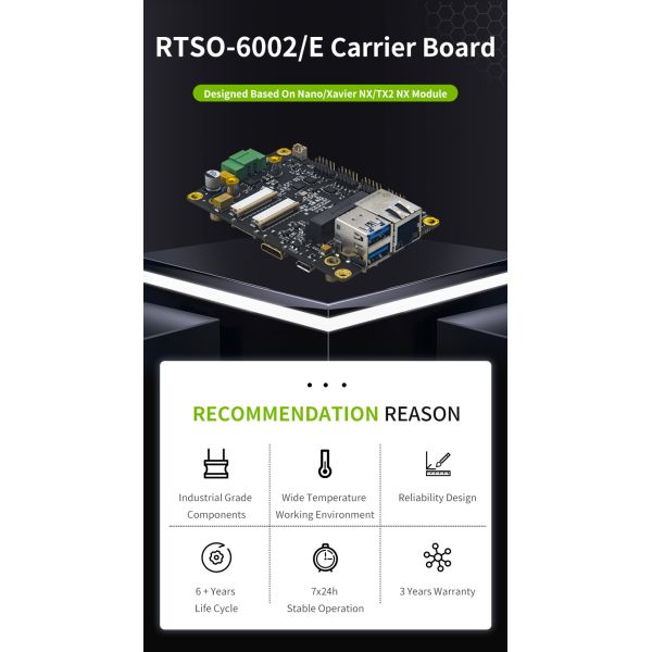 Development Board RTSO-6002 V1.2 for Nvidia Jetson Nano 4 GB Developer Kit